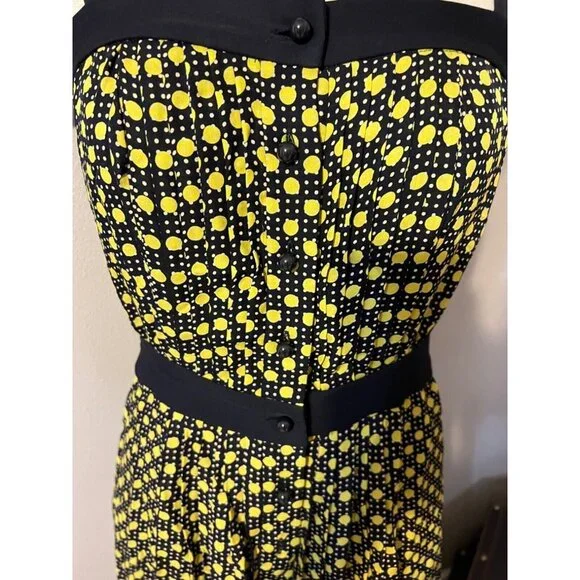 Milly Dress Blue Green 6 Silk A Line - Picture 7 of 10